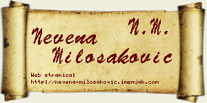 Nevena Milošaković vizit kartica